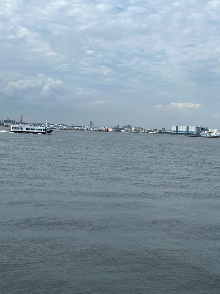 山下公園から眺める横浜港の海