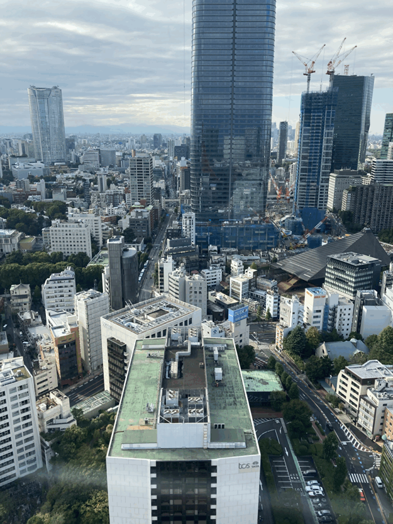 東京タワー展望台から南側を見下ろす高層ビル群